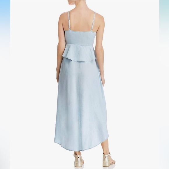 Guess Sleeveless Lace Up Maxi Dress Super Bleached Wash NEW - Picture 3 of 8